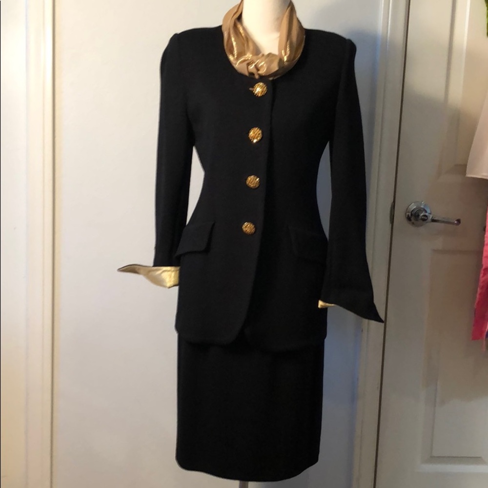 St. John Black Evening Suit
